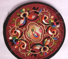 貴州苗族刺繡絲質(zhì)工藝品 50對(duì)起批的個(gè)性文化禮品與杯墊盤(pán)墊